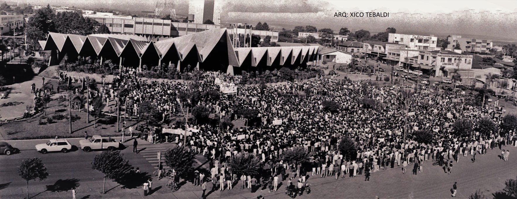 Missa Campal na Catedral, em Cascavel - 1980