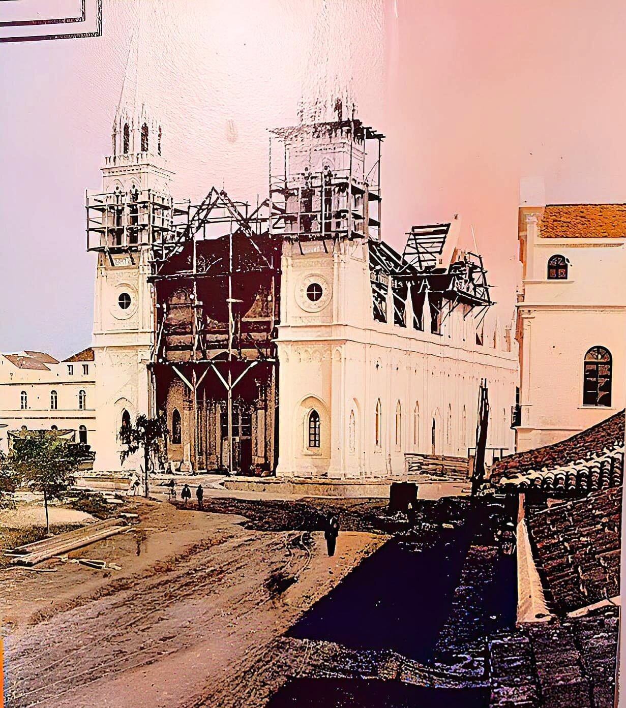 Construção da Catedral Basílica de Curitiba - 1891