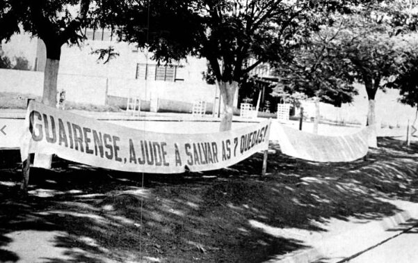 Protesto contra a inundação das Sete Quedas - Setembro de 1982