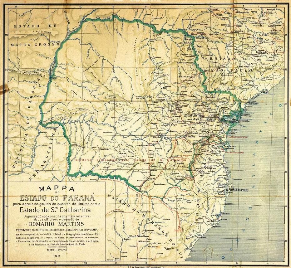 Mapa do Paraná - 1911