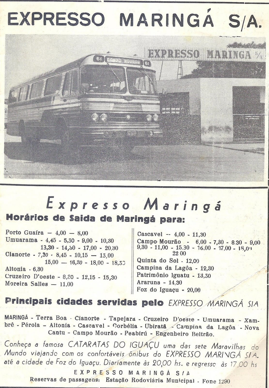 Expresso Maringá S/A. - 1969