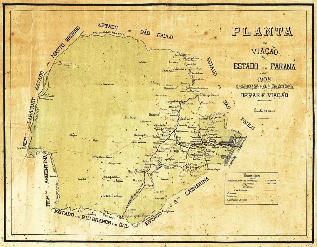 Mapa do Paraná - 1908